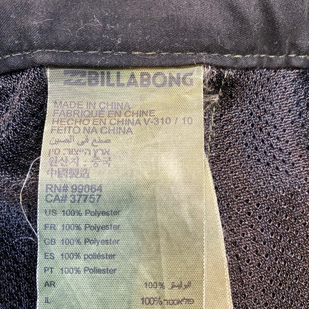 BillaBong Mens Size 34 New Order Submersible Chino Shorts Olive Green Flat Front - Picture 6 of 7